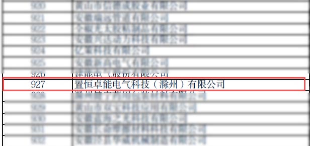 置恒卓能電氣科技(滁州)有限公司被認定為2023年度安徽省“專精特新”企業(yè)