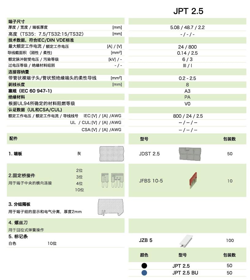 PT直插式系列JPT 2.5